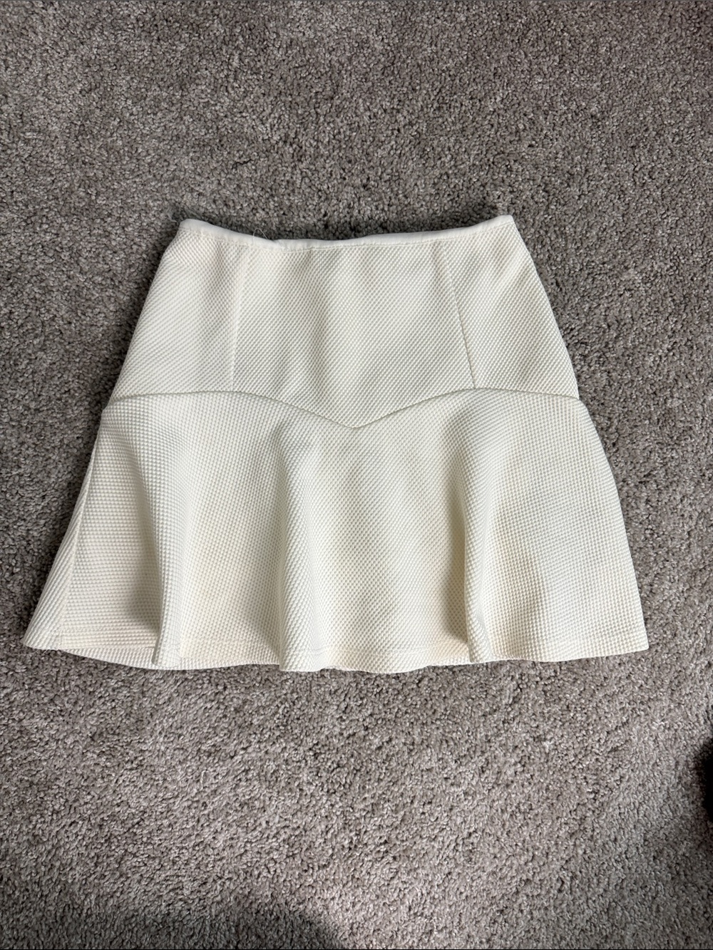 Forever21 Cream Flared Mini Skirt